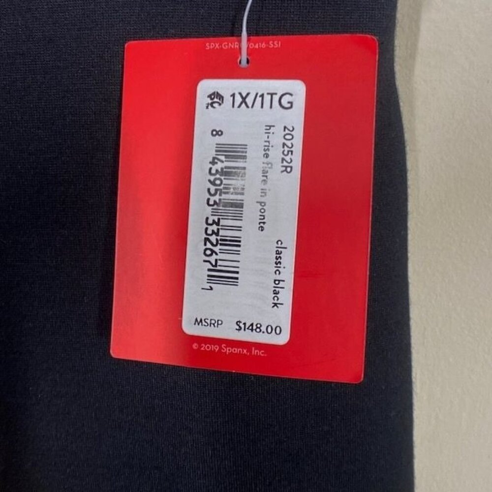 NWT SPANX PerfectFit Ponte Flare Pants Black, Size 1X Tall - Picture 8 of 12
